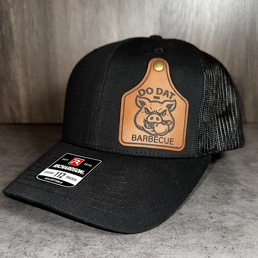 DoDat BBQ Angry Pig Cattle Tag Patch Hat