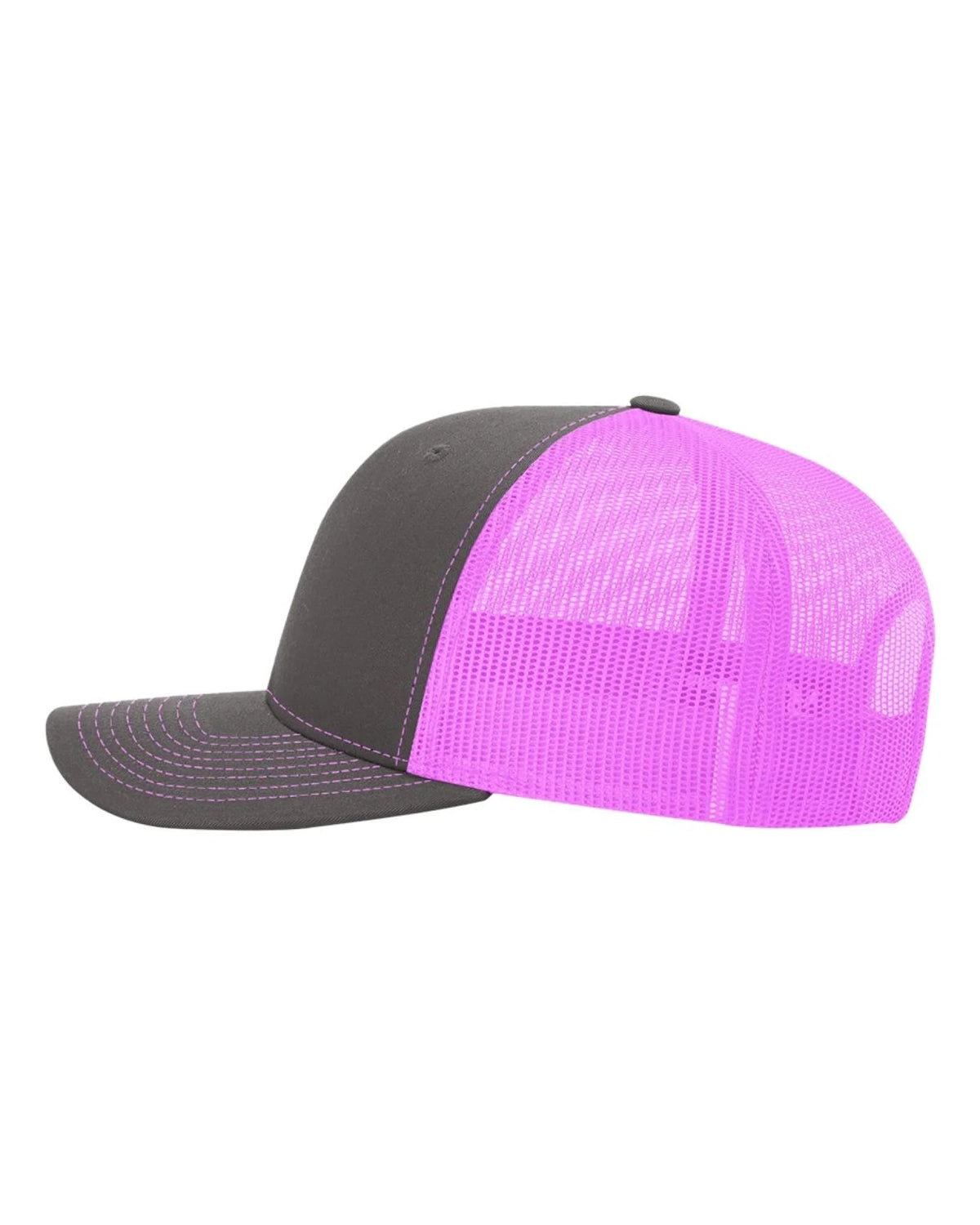 Richardson_112_Charcoal-_Neon_Pink_DirectSide_High