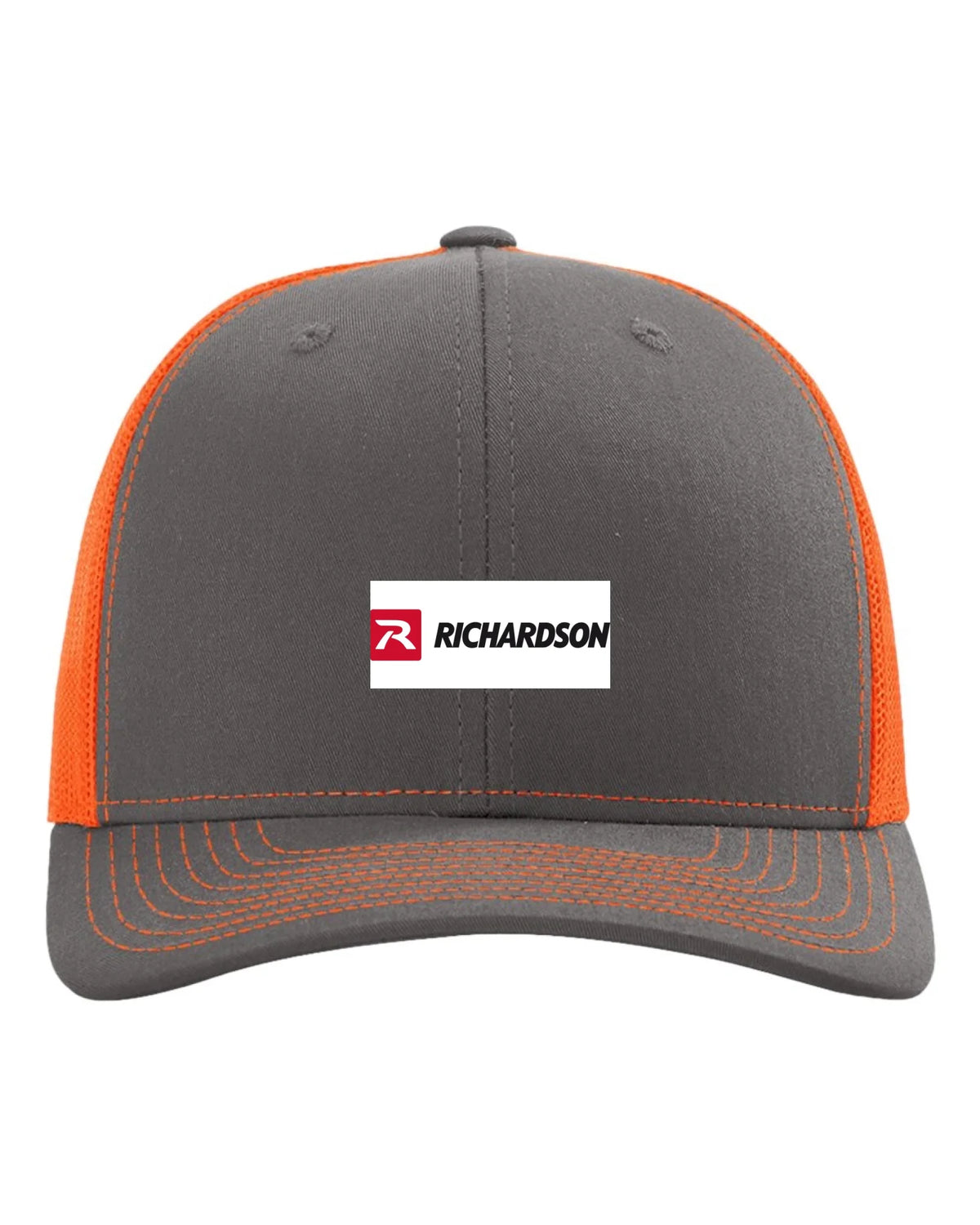 Richardson_112_Charcoal-_Neon_Orange_Front_High