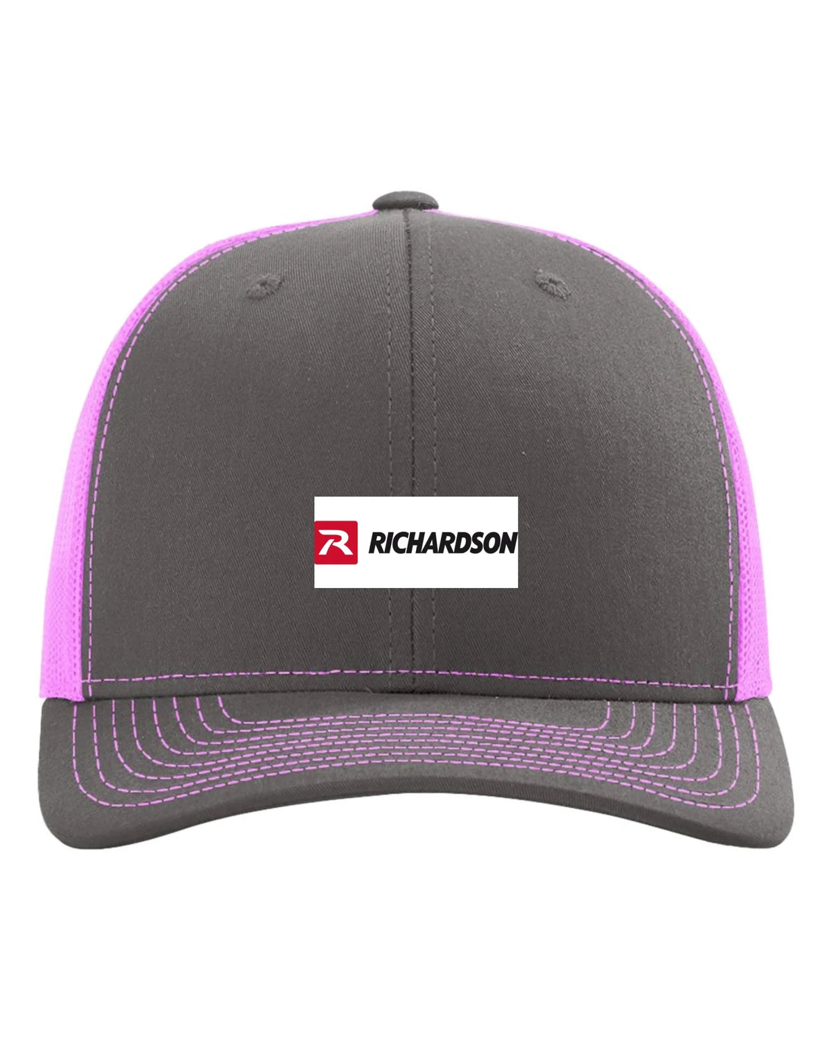 Richardson_112_Charcoal-_Neon_Pink_Front_High
