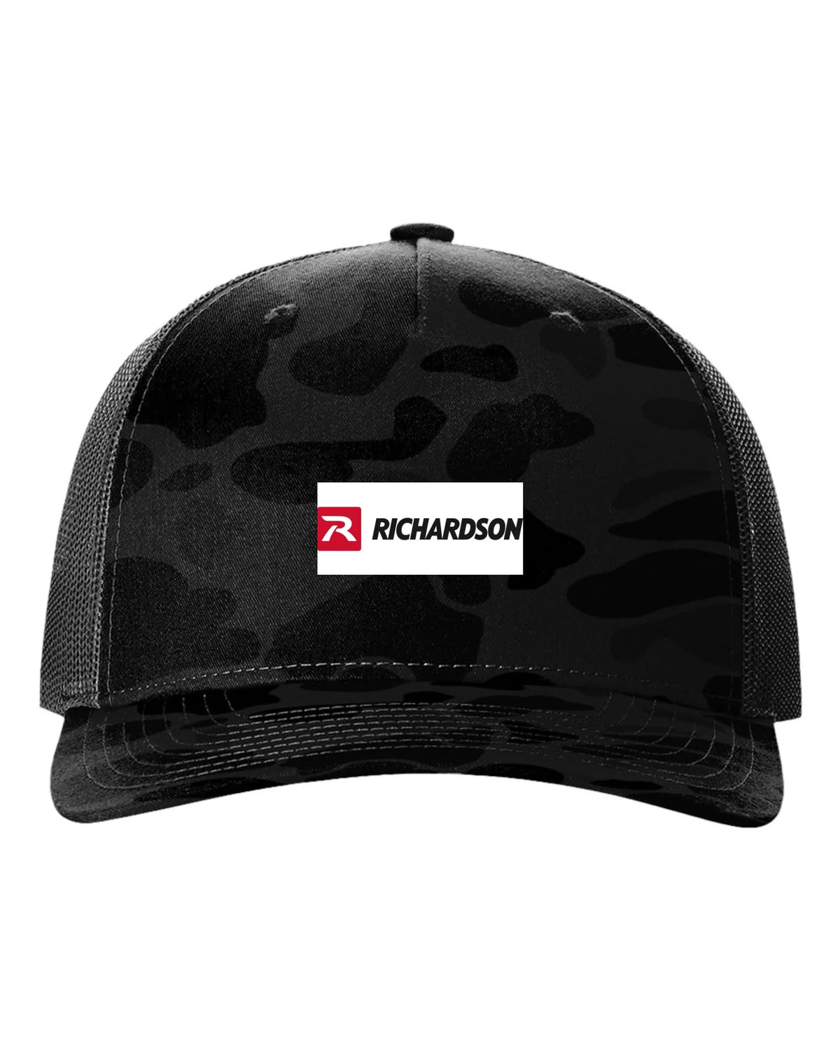 Richardson_112PFP_Sable_Duck_Camo-_Black_Front_High