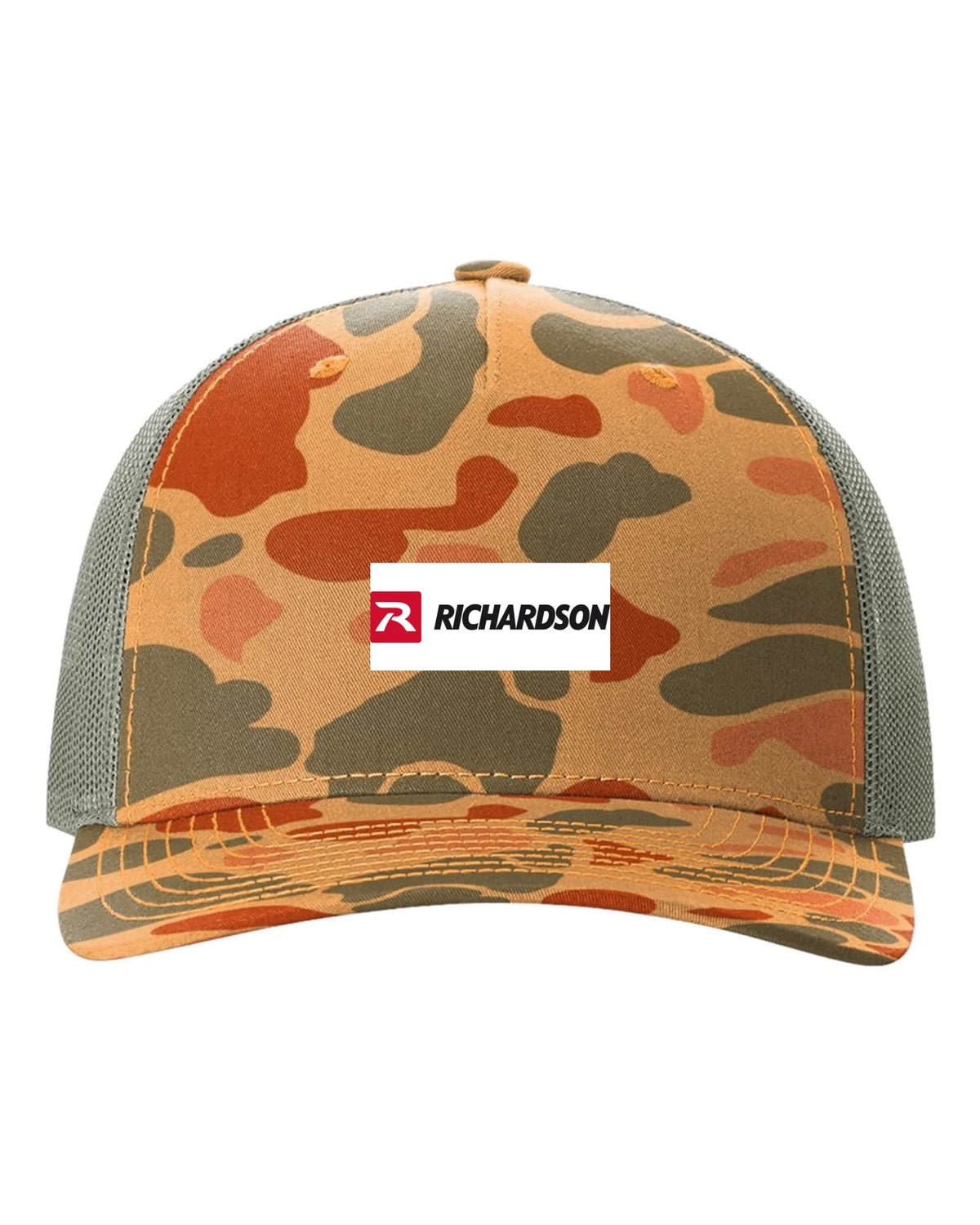 Richardson_112PFP_Sienna_Duck_Camo-_Loden_Green_Front_High