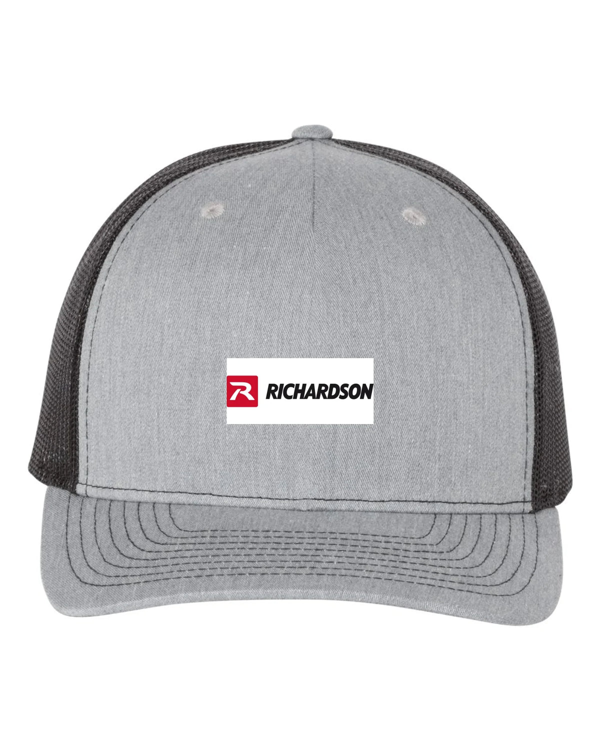 Richardson_112FP_Heather_Grey-_Black_Front_High