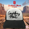 Cowboy Hat - White/Black